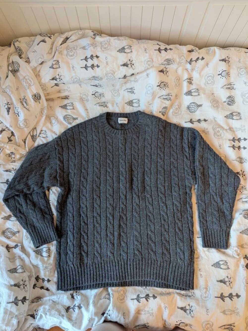 Aritzia Sunday Best Oversized Grey Wool Sweater
